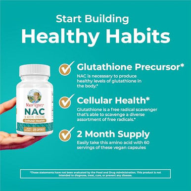 Maryruth's N Acetyl Cysteine Capsules 120 Count 1000Mg