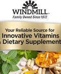 Windmill Natural Vitamins B Complex (100% Daily Value) Boost Energy Production and Promote Metabolism 100 Tablets 100 Servings