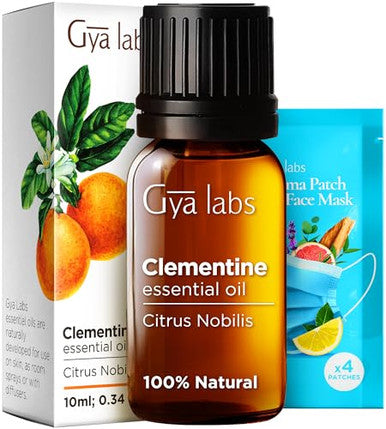 Gya Labs Clementine & Lemon Essential Oil Set - Aromatherapy Grade Essential Oils Set - 2X0.34 Fl Oz - Gya Labs