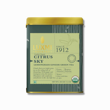 Luxmi Estates Green Tea Blends Bundle | 100 g Loose Jasmine Tea + 100g Loose Lemongrass Ginger Tea. Green Tea | USDA Organic