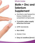 Biotin Hair Growth Vitamins 12,000Mcg D-Biotin Tablets Enriched With Zinc & Selenium Vegan Hair Skin & Nails Vitamins For Women And Men High Strength Hair Vitamins 6 Months Supply Uk Made - Leaf