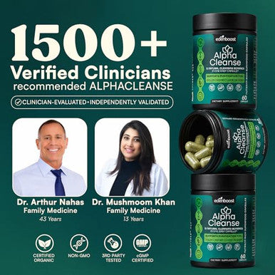 Edenboost Liver Support Supplement - Advanced Detox Cleanse With 12 Organic Superfoods - Milk Thistle Spirulina Turmeric For Liver Digestion Energy 60 Vegan Capsules Alphacleanse