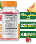 Lifeable Kids Calcium Magnesium Zinc Gummies Calcium With Vitamin D3 Great Tasting Calcium Supplements For Kids Calcium Gummies For Bone Health 90 Gummies