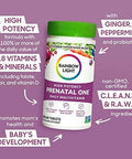 Rainbow Light Prenatal One High Potency Daily Multivitamin With Folate, Ginger And Probiotics Supports Mom And Baby From Conception To Nursing Vegan, 150 Tablets, Pack May Vary
