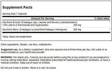 Swanson Hawthorn Extract (Standardized) 250 Milligrams 120 Capsules
