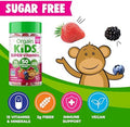 Orgain Kids Sugar Multivitamin Gummies Vegan & Plant Based 50 Superfoods 15 Vitamins And Minerals Immune Support And 3G Of Fiber Mixed Berry Ages 4+ 1 Month Supply (60 Gummies)