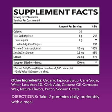 Havasu Nutrition Black Seed Oil Organic Cold Pressed Liquid (8 Fl Oz) & Black Elderberry Gummies With Zinc And Vitamin C (60 Servings)