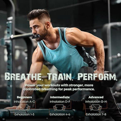 Bodyssey Breathing Trainer | Premium Silicone Trainer | Boost Breathing Patterns | Adjustable Resistance Levels | Compact Portable And Easy To Maintain (Black)