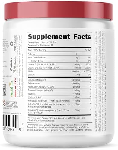 Bucked Up Babe Pre Workout Powder For Women Sparkling Orchard 6G Citrulline 2G Beta-Alanine 100Mg Hyaluronic Acid 5Mg Biotin And 5 Other Registered Trademarked Ingredients 30 Servings 12.6 Oz