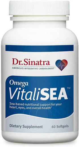 Dr. Sinatras Omega VitaliSEA Features a Potent Blend of DeepSea Nutrients for HeadtoToe Vitality Including Astaxanthin Japanese Kelp Seaweed Magnesium Iodine and Omega3s.