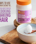 BetterBody Foods Organic Unrefined Coconut Oil - Hair & Skin Moisturizer, Baking & Cooking Oil - Light Aroma and Flavor - Butter Alternative - 15.5 Fl Oz