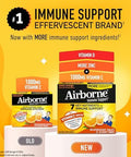 Airborne 1000Mg Vitamin C With Vitamin D & Zinc, Sugar Multivitamin Immune Support Supplement, Antioxidants Vitamins A C & Vitamin E, 30 Effervescent Tablets, Very Berry Flavor