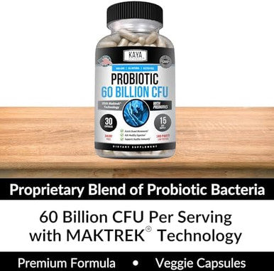 Kaya Naturals Probiotic Billion CFU Probiotics for Women Probiotics for Men and Adults Natural Gut Health and Immune Support Supplement Provides Digestive Support