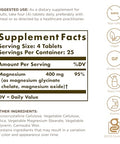 Solgar Chelated Magnesium - 100 Tablets - Supports Nerve & Muscle Function - Non-Gmo Vegan Gluten Free Dairy Free Kosher 25 Servings