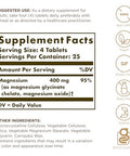 Solgar Chelated Magnesium - 100 Tablets - Supports Nerve & Muscle Function - Non-Gmo Vegan Gluten Free Dairy Free Kosher 25 Servings