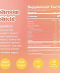 Golde Shroom Shield - Plant Based Superfood Blend W/Turkey Tail Mushroom & Reishi Mushroom Extract - Stress Defense - Antioxidants & Prebiotics - Vegan, Keto, & Sugar- Hot Cocoa - 30 Servings