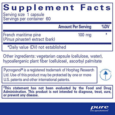 Pure Encapsulations Pycnogenol 100 mg 60 vegcaps
