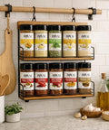 June Street Market 10 Piece Essentials Kitchen Starter Gift Set: Spices with Trilingual Labels (English, Spanish, Arabic) Includes Recipe Cards, Perfect for Cooking, Baking, or Gifting