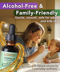 LOVITA Bee Propolis Liquid Extract 30 Day Supply 5:1 Resin Drops with 18% Bioflavonoids Alcohol Free Antioxidant Immune Support and Throat Soothing Gluten Free Non GMO