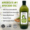 Chosen Foods 100% Pure Avocado Oil, Keto Diet Friendly, Kosher Oil for Baking, High-Heat Cooking, Frying, Homemade Sauces, Dressings and Marinades (1.25 liters)(42.3 fl oz)