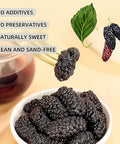 Food to Live Dried Black Mulberry, 5.3oz (150g) - Vegan | Juicy Sweet-Tart Superfruit for Snacks, Smoothies & Baking | Raw, No Sugar Added, Resealable Bulk Bag