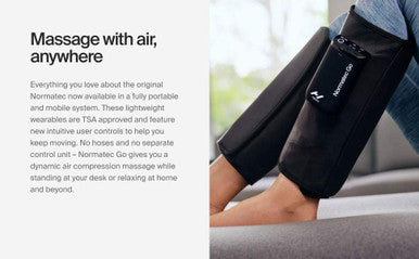 Hyperice Normatec Go Calf - Recovery System with Patented Dynamic Compression Massage Technology - Targeted Relief for Pain and Inflammation - FSA-HSA Approved
