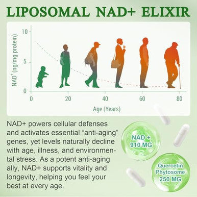 120 Count Nad Plus Supplement, Liposomal Nicotinamide Riboside Capsules 900Mg With Resveratrol & Quercetin, High Purity Nicotinamide For Anti-Aging, Cell Gegeneration/Energy/Immune Booster