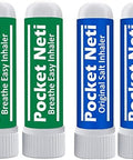 Basic Vigor Pocket Neti Breathe Easy And Plain Salt Inhaler 2Pack Bundle