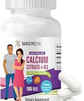 BariatricPal Easy Swallow Calcium Citrate (600mg) and D3 Coated Tablets (30Day Supply)