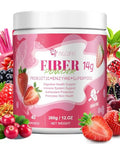 Migcopat Superfood Fiber Powder With Probiotics Prebiotics Digestive Enzymes Vitamin C Inulin Magnesium 14G Fiber Supplement For Digestive Support & Skin Health Strawberry 40 Serv