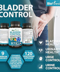 Bladder Control Supplement For Men & Women - 120 Veg. Capsules - Saw Palmetto, Cranberry, Pumpkin Seed, Vitamin E, Boswellia, Dandelion Root - Urinary Tract Bladder Health - Made In Usa