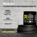 Ascent 100% Whey Protein Powder, Chocolate Peanut Butter 4 Lb & Creatine Monohydrate Powder, Unflavored 45 Servings