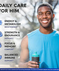 Nutraharmony Multivitamin For Men - B-Complex Whole Foods & Enzymes - Energy Focus & Brain Men'S Health Complex - 46In1 Mens Multivitamin - Bioavailable & Gentle On Stomach - Made In Usa - 90 Capsules 1/Day