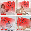 Cholas Red Light Therapy For Face Body 5 Heads Red Infrared Light Therapy Devices With Stand 5 Levels Adjustable Brightness 660Nm And 850Nm Near Infrared Light For Full Body Muscle For Women