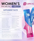 OMOGS Womens Probiotic 120 Billion CFUs 18 Strains with 3 Prebiotics and Cranberry Extract Help for Immune Booster Digestive Health Gut Health and Vaginal Health
