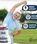 Age Immune Defense Combo - 2 Pack - Vitamin D3 Gummies 5000 Iu 125Mcg & High Potency Zinc Gummies, Immune Booster 120 Count