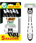 Bic Flex 5 Sensitive Men's Disposable 5-Blade Razors Comfortable Shave 5-Pack
