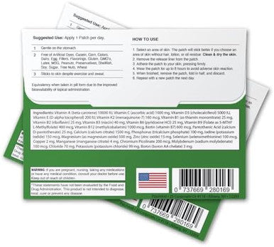Patch Aid Multi Plus Topical Patch Without Iron (30Day Supply)