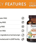 Himalaya Hello Energy Herbal Supplement With Ashwagandha Amla Haritaki Daily Energy Support Positivity Metabolism Caffeine Gluten Nongmo Vegan 60 Capsules 30 Day Supply