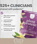 Nbpure Vegan Pea Protein Powder Vanilla " Lean Muscle + Hunger & Bloating Support For Women Men Kids " 25G Plant Protein Per Serving " No Artificial Sweeteners Or Flavors Gusset 25 Servings
