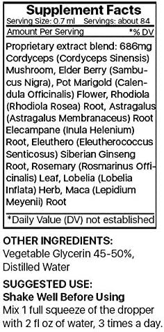 Secrets of the Tribe Los Angeles Healthy Tincture, Herbal Extract Supplement for Optimal Human Health (2 fl oz, Winter)
