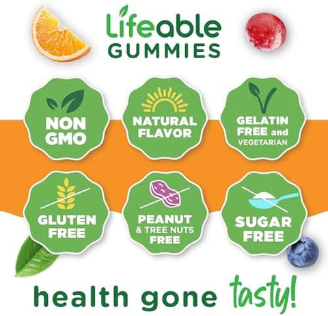 Lifeable Sugar Free Womens Multivitamin Gummy with Iron and 18 Essential Vitamins and Minerals Great Tasting Multivitamin for Women Gummies 90 Gummies