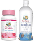 Maryruth'S Multivitamin Gummies For Women (Strawberry) & Liquid Nighttime Multimineral (Coconut 15.22Oz) Clean Label Project Verified Usda Organic & Vegan Beauty Sleep & Overall Health