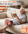 Epinuo Red Light Therapy For KneeWith 5 Vibration Massage Cordless Rechargeable 5000Mah Heated Knee Massager For Pain Relief s For Women Men 660Nm&850Nm Near Infrared Light Brace