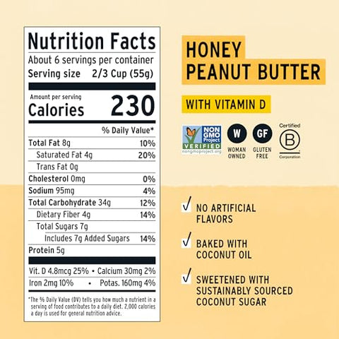 Purely Elizabeth, Honey Peanut Butter, Superfood Cereal with Vitamin D (1 Box, 11oz), 6g Fiber (Pack of 2)