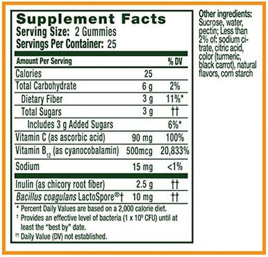 Align Probiotic Gut Health & Immunity Support Probiotic For Women And Men #1 Doctor Recommended Brand Vitamin C And B12 For Immune Support & Energy Citrus Flavor 50 Gummies