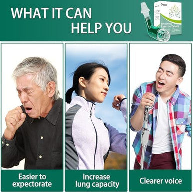 Giyosk Breathing Exercise Device For Lungs Lung Expansion And Mucus Relief Device Portable Expiratory Breathing Exerciser With A Set Of Accessories Breathing Trainer For Lung Cleanse(Green)