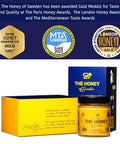 THE HONEY OF SWEDEN Pure Raw & Creamy Wildflower Unpasteurized Swedish Gourmet Honey, Award-winning Quality and Taste, Traceable from Our Hives to Your Table, Glass Jar 8.8oz (250g)