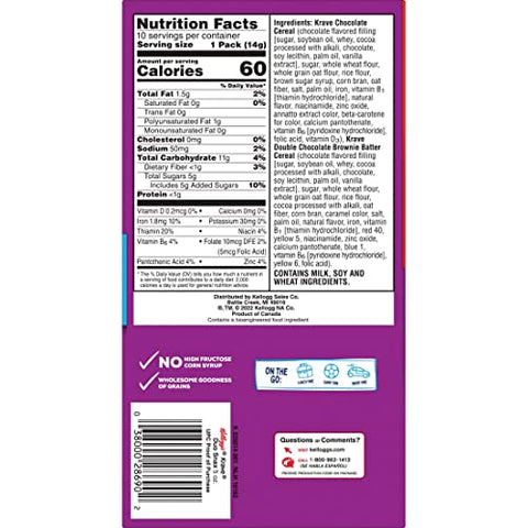 Kellogg's Cracklin' Oat Bran Breakfast Cereal, Fiber Cereal, Family Cereal, Original (3 Boxes)