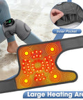 Gvmsor Cordless Knee Brace With Massage And HeatKnee Massager For Pain ReliefKnee Wrap Massager For ArthritisGrey
